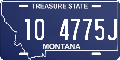 MT license plate 104775J