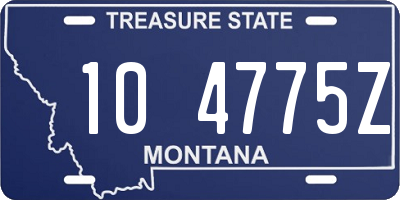 MT license plate 104775Z