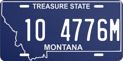 MT license plate 104776M