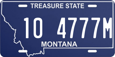 MT license plate 104777M