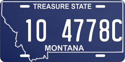 MT license plate 104778C