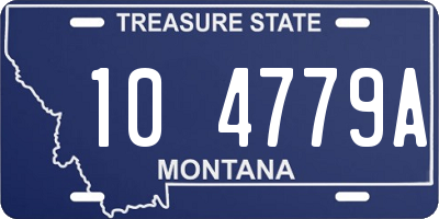 MT license plate 104779A