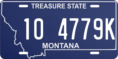 MT license plate 104779K