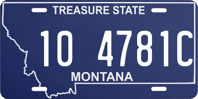 MT license plate 104781C