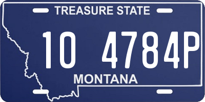 MT license plate 104784P