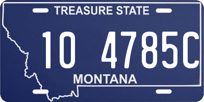 MT license plate 104785C