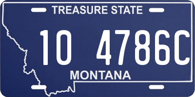 MT license plate 104786C