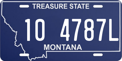 MT license plate 104787L