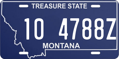 MT license plate 104788Z