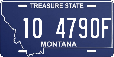 MT license plate 104790F