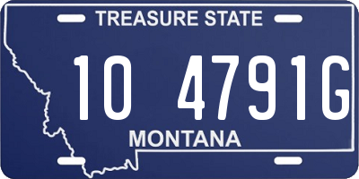 MT license plate 104791G