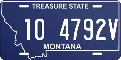 MT license plate 104792V