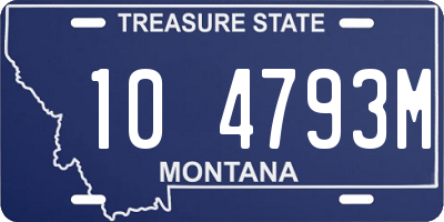 MT license plate 104793M