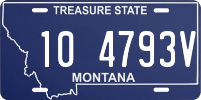 MT license plate 104793V