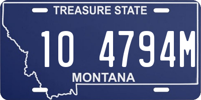 MT license plate 104794M