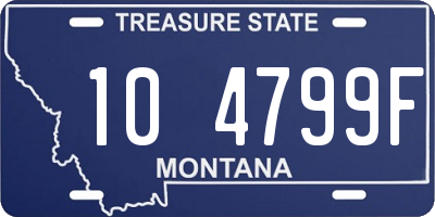 MT license plate 104799F