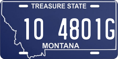 MT license plate 104801G