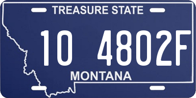 MT license plate 104802F