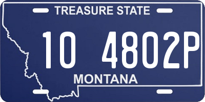 MT license plate 104802P