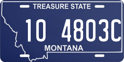 MT license plate 104803C