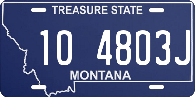 MT license plate 104803J