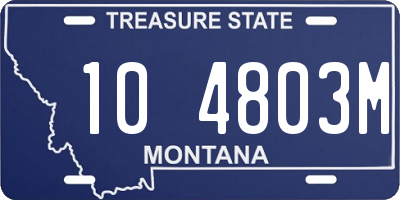 MT license plate 104803M