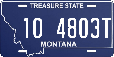 MT license plate 104803T