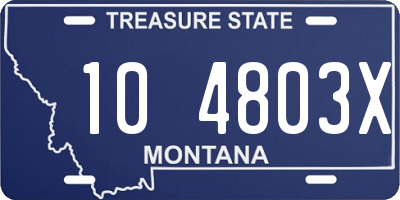 MT license plate 104803X