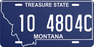 MT license plate 104804C