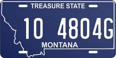 MT license plate 104804G