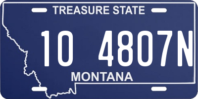 MT license plate 104807N