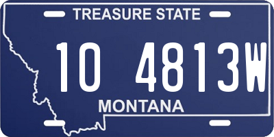 MT license plate 104813W