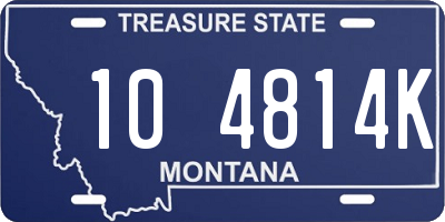 MT license plate 104814K