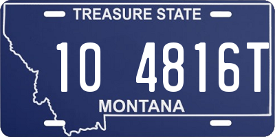 MT license plate 104816T