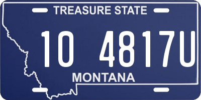 MT license plate 104817U