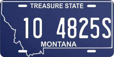 MT license plate 104825S