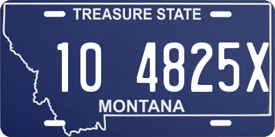 MT license plate 104825X