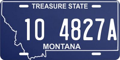 MT license plate 104827A