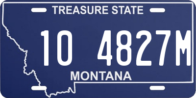 MT license plate 104827M