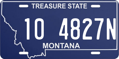 MT license plate 104827N