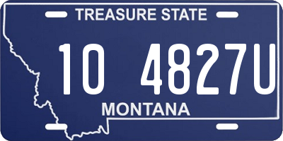 MT license plate 104827U