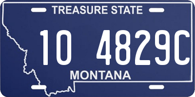 MT license plate 104829C