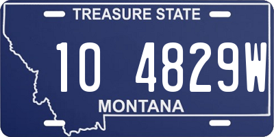 MT license plate 104829W