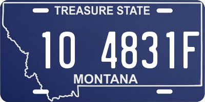 MT license plate 104831F