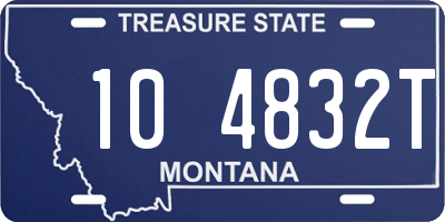 MT license plate 104832T