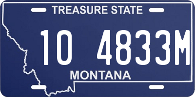 MT license plate 104833M