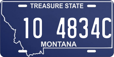 MT license plate 104834C