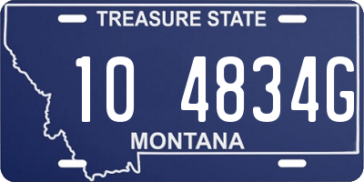 MT license plate 104834G