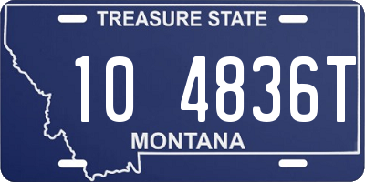 MT license plate 104836T