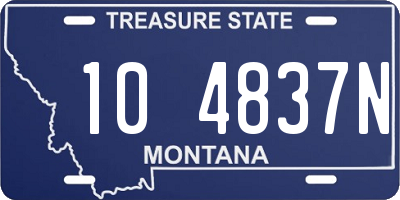 MT license plate 104837N